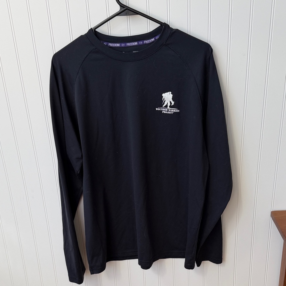Under Armour Black Long-Sleeve Wounded Warrior Project Logo Tee